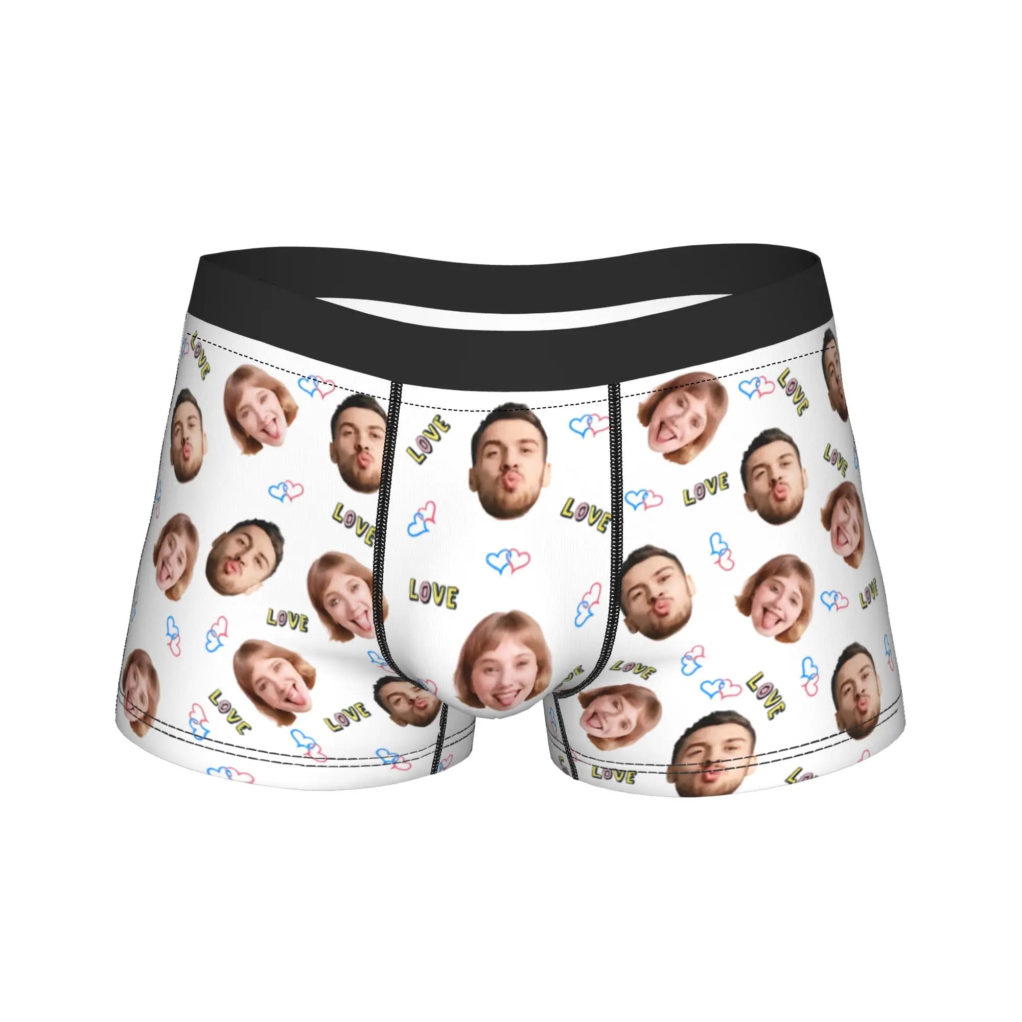 Boxer da Uomo Romantici per San Valentino, Slip Personalizzabili Fai-da-Te, Mutande Morbide e Sexy per Marito, Taglie Grandi