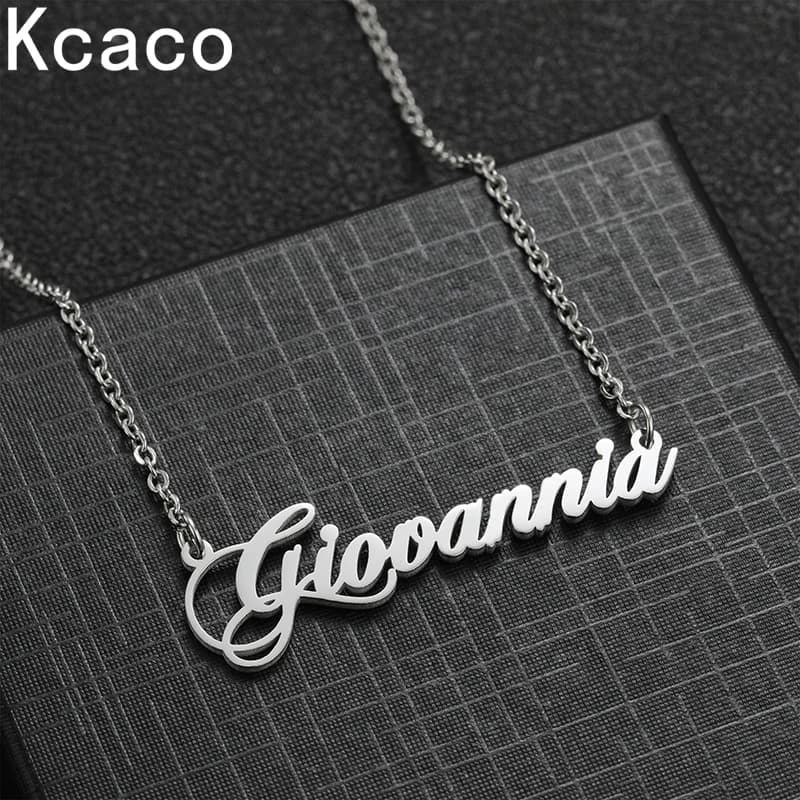 Customized Special Character Necklace Custom Stainless Steel Necklace With Round Neck for Women Personalized Jewelry Couple Gift