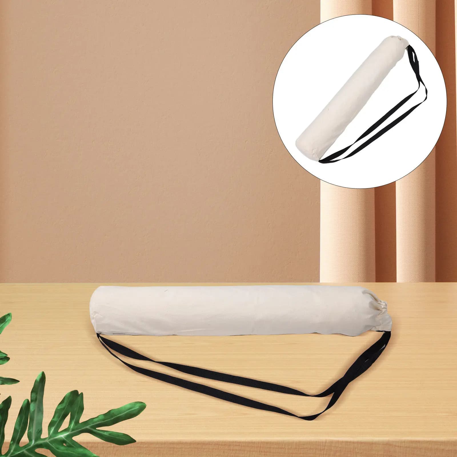 Large Capacity Yoga Mat Carrier Bag Drawstring Closure Extended Cylindrical Shape for Yoga Pilates Outdoor Exercise Gym Studio