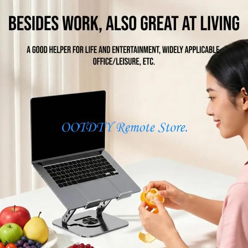Foldable 360 Rotatable Laptop Stand Height Adjustable Carbon Steel Desktop