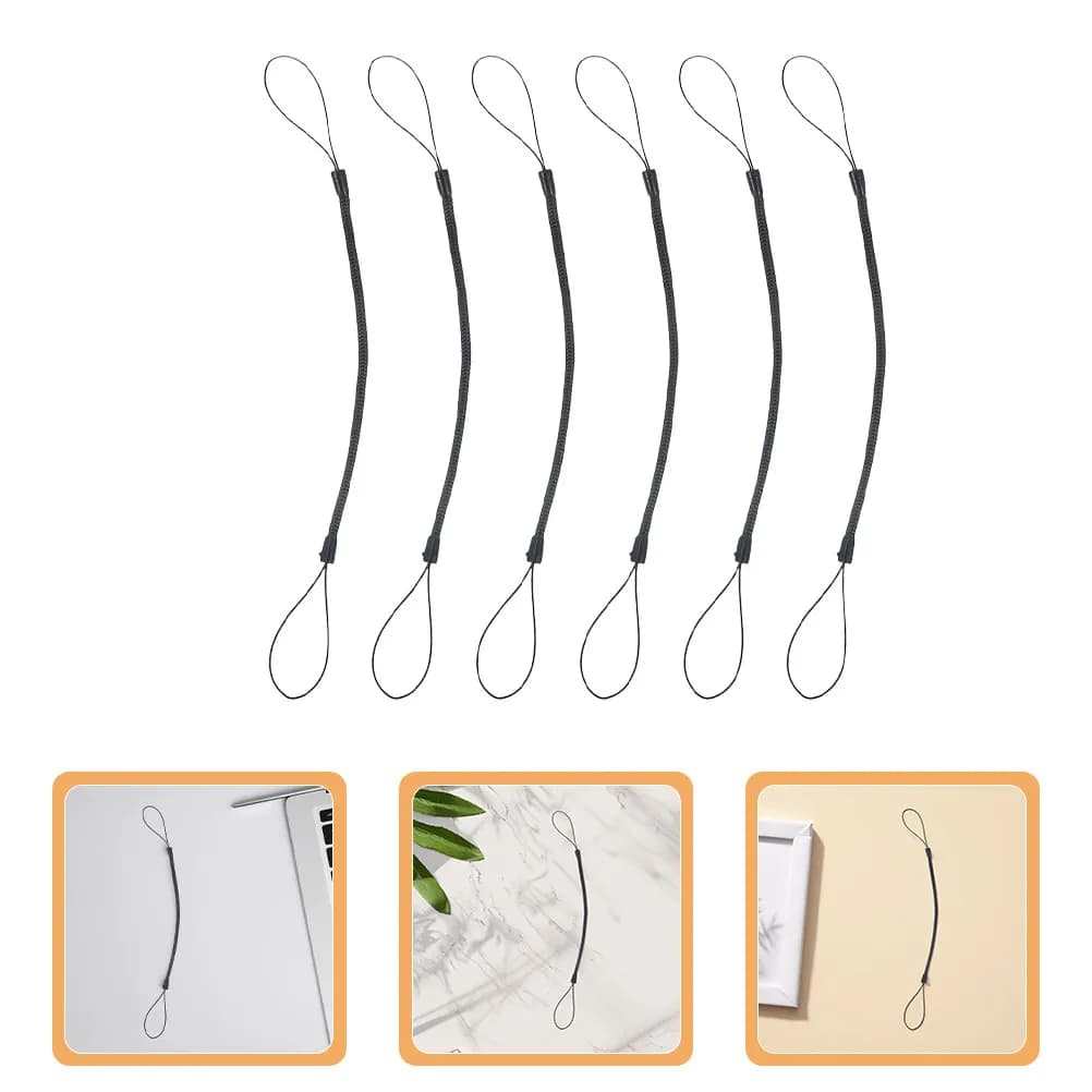 6 Pezzi Cordino Elastico Retrattile per Stilo, Cavo a Spirale Anti-Smarrimento per Penne Touch Screen, Tablet e Smartphone