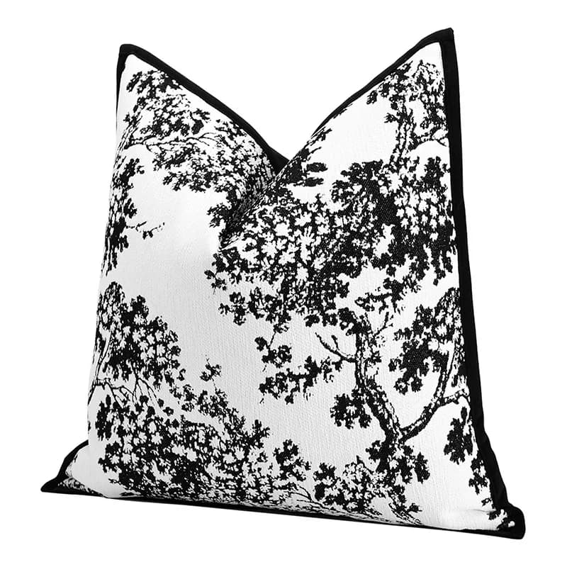 Fodera per cuscino design bianco nero Federa morbida decorativa per la casa Hotel Soggiorno Fodera per cuscino per divano in stile nordico