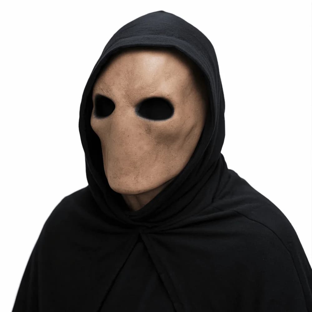 Uomo senza volto Halloween Slenderman Maschera Vesti Realistic Alien Skull Casco in lattice Non tossico 3D Party Cosplay Puntelli Unisex
