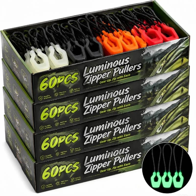 Luminous Zipper Puller Convenient Zip Backpack Jacket Extension Zippers Replace Rope Buckle Pendant Tent Pull Slider Head Zipper