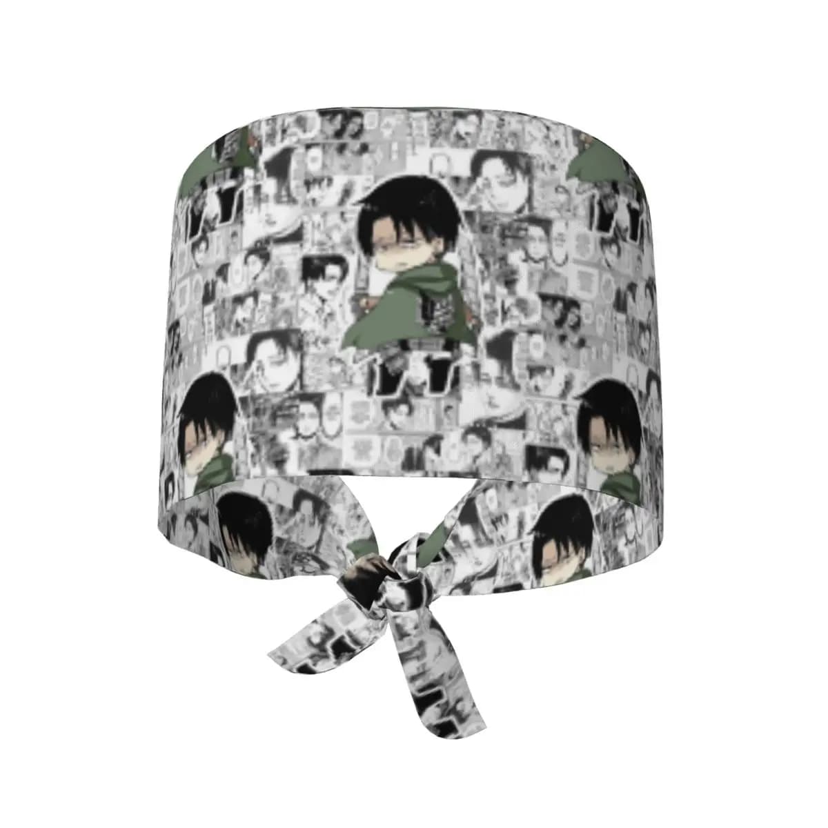 Levi Ackerman Attack On Titan Scrub Hat Dottore Berretto chirurgico da lavoro Uomo Donna Cappellini infermieristici regolabili per dentista