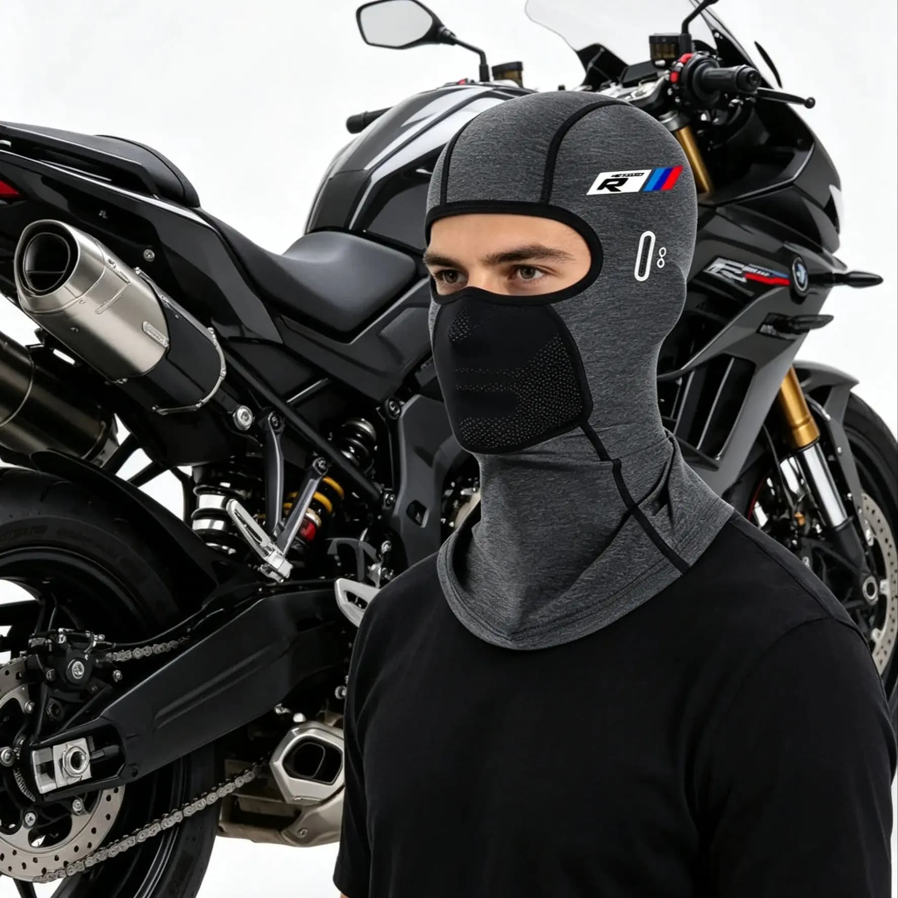 For BMW S1000R / S1000 R / S 1000 R 2017-2021 – Summer Breathable Balaclava with Glasses Opening, Winter Warm Ski Cap