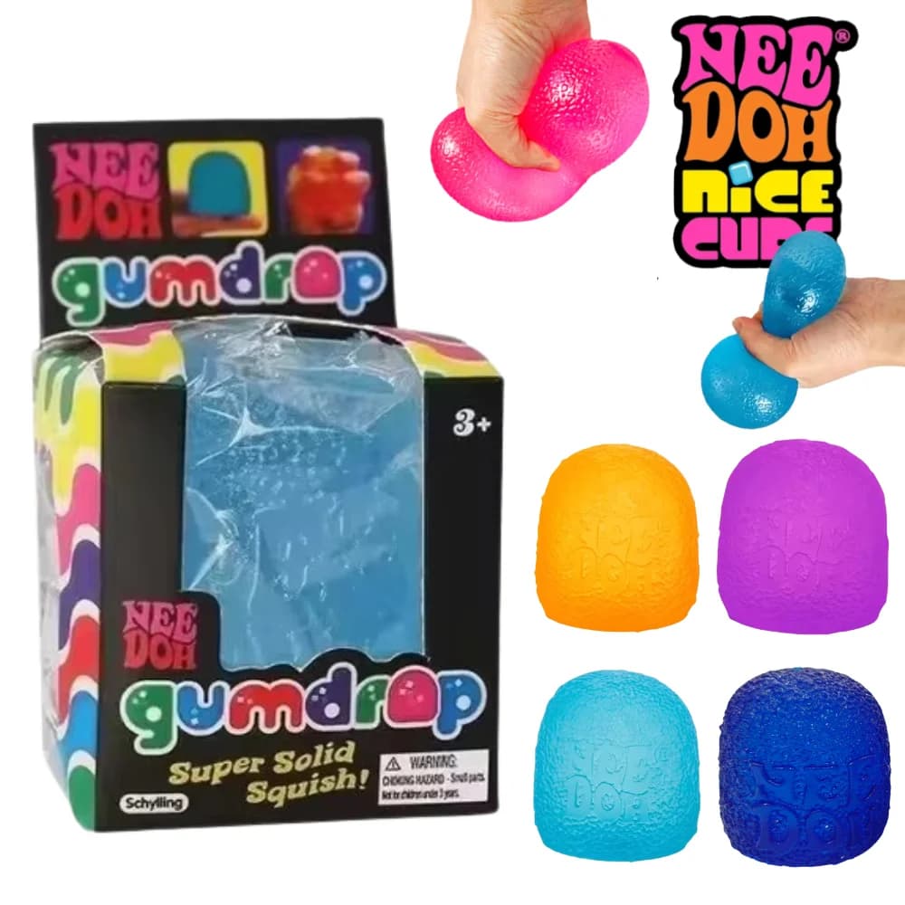 Schylling Mini Candy NeeDoh Gumdrop Soft Sensory Fidget Toy Stress Relief Squeeze Ball Blind Box