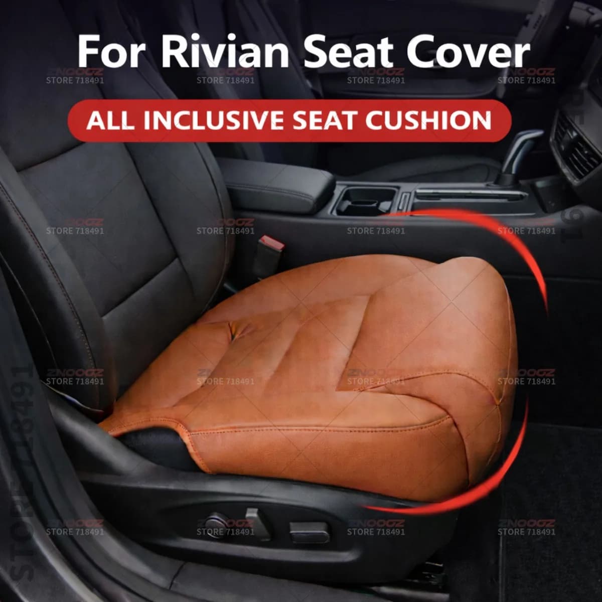 Support for Rivian R1T R1S EDV Auto Seat Legs, Memory Foam Cover Extension, Extension Extension, Extensor Bearing, Interior Accessories