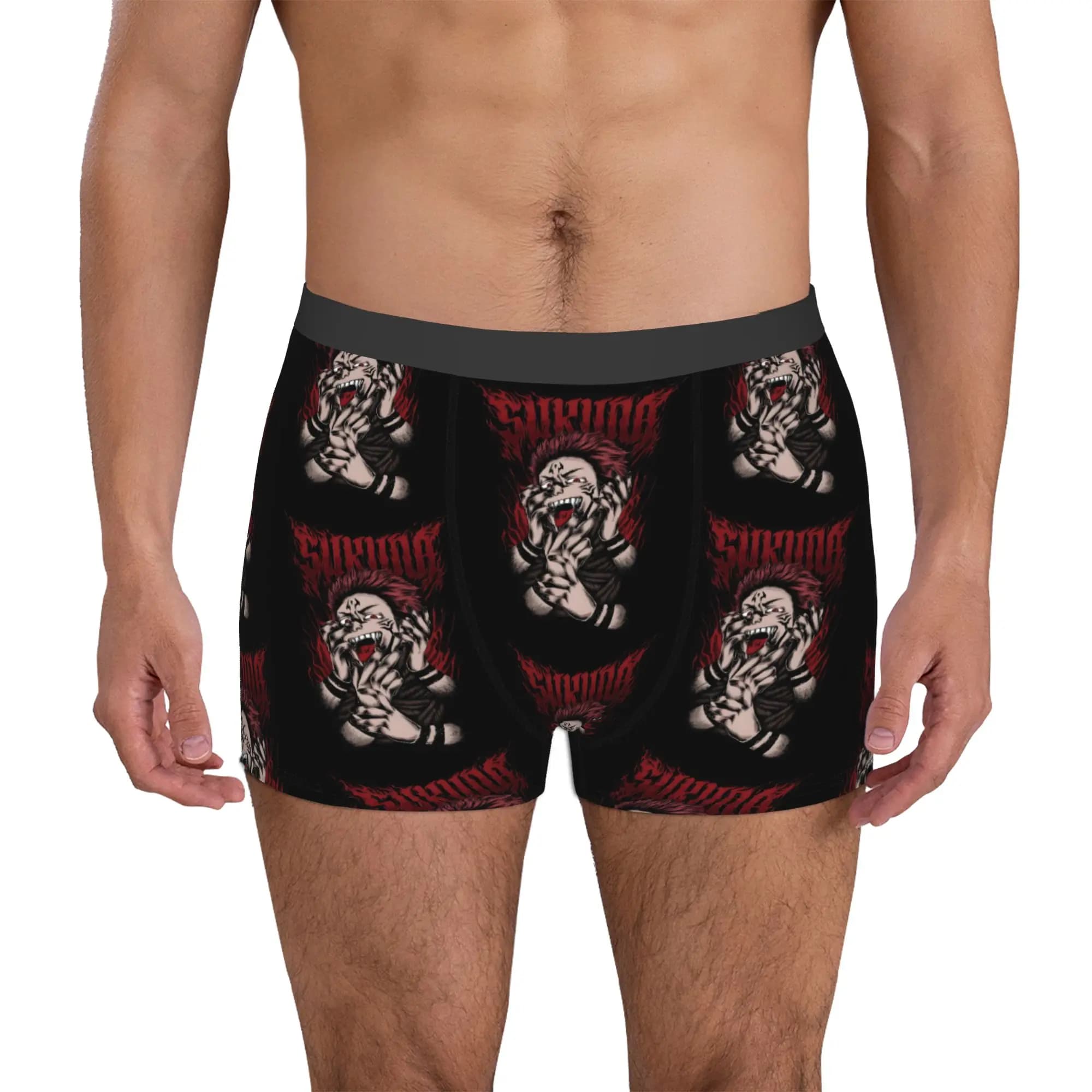 Fashion Jujutsu Kaisen Sukuna Anime Japane Manga Boxers Shorts Panties Men's Underpants Breathable Briefs Underwear