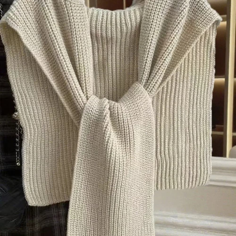 Sciarpa Scialle a mantella in maglia oversize Scialle con cappuccio lavorato a maglia caldo Coperta spessa Poncho allentato a righe da donna