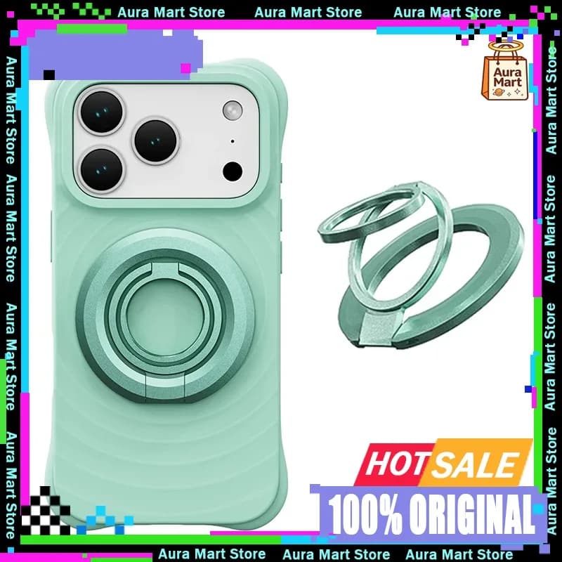 EYEKEY Ring Holder For iPhone 17 16 15 Pro Max Magnetic Phone Stand Foldable Attachment Creative Ring Design Portable Kickstand
