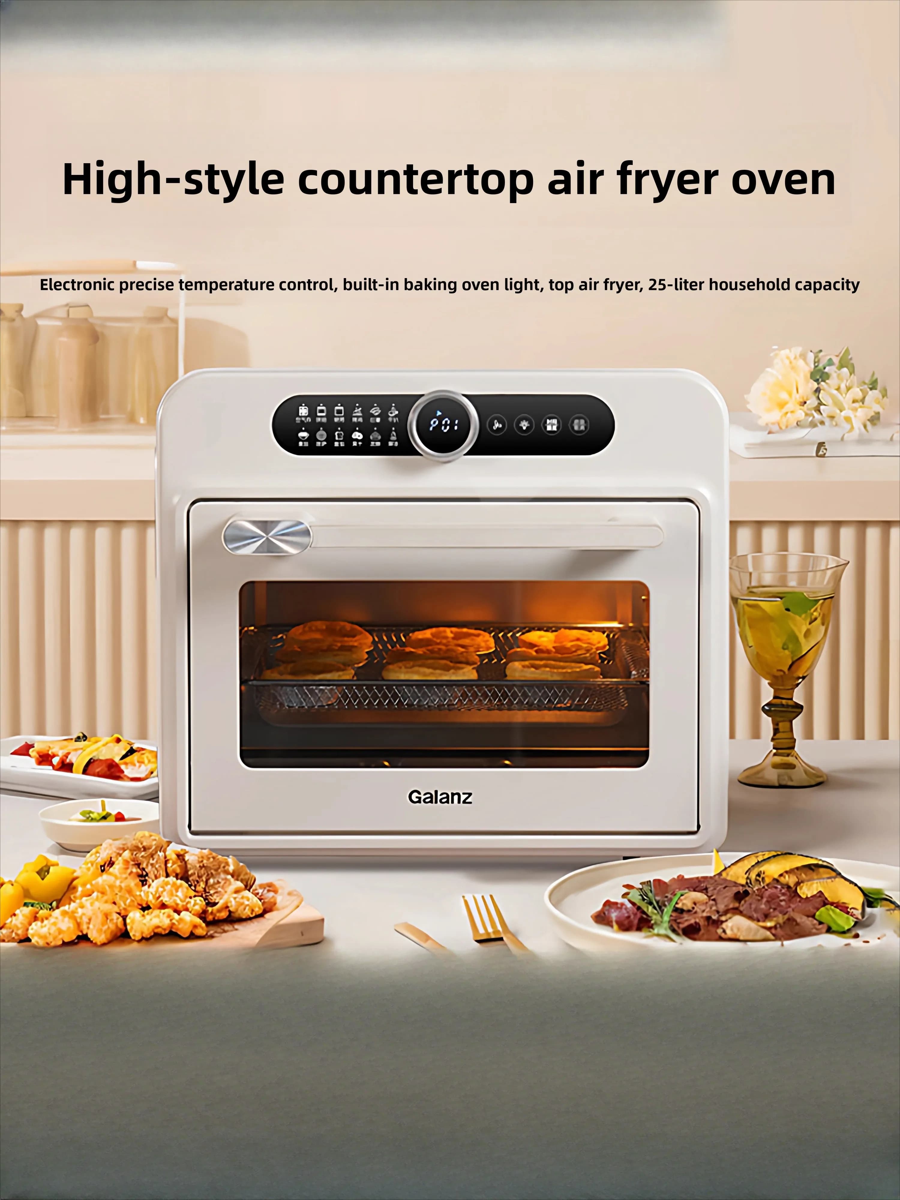Oven home 2025 new baking dedicated large capacity smart small vertical air fryer electric oven