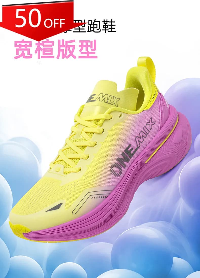 OneMix Women's Athleisure Shoes – Soft-Sole Summer Running Shoes with Shock-Absorbing Thick Soles