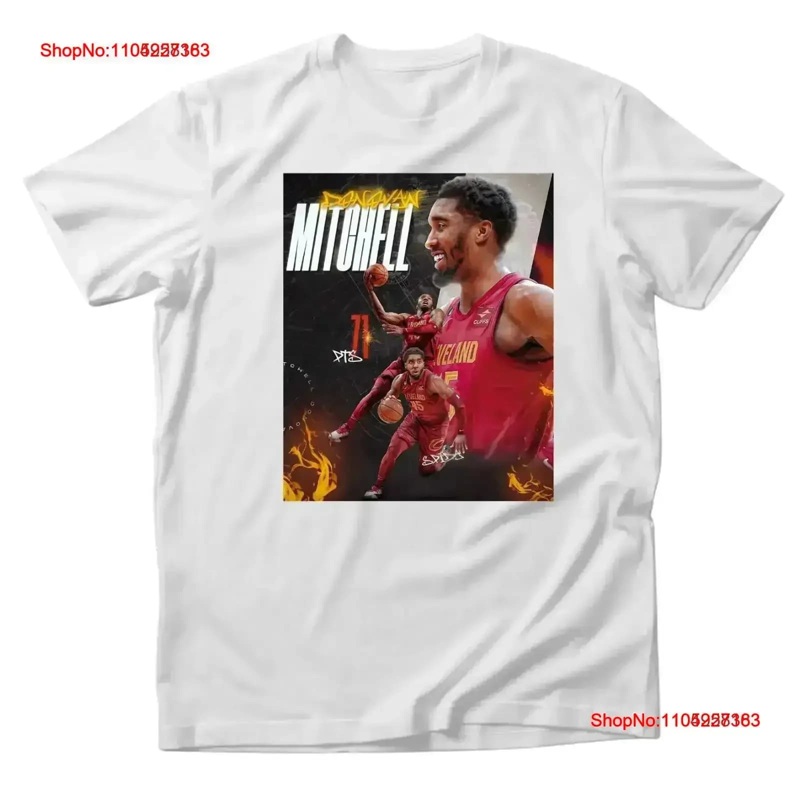 Maglietta da basket ispirata a Donovan Mitchell Clev Fans vintage lavata Casual homme Leggermente allungato Comodo vintage