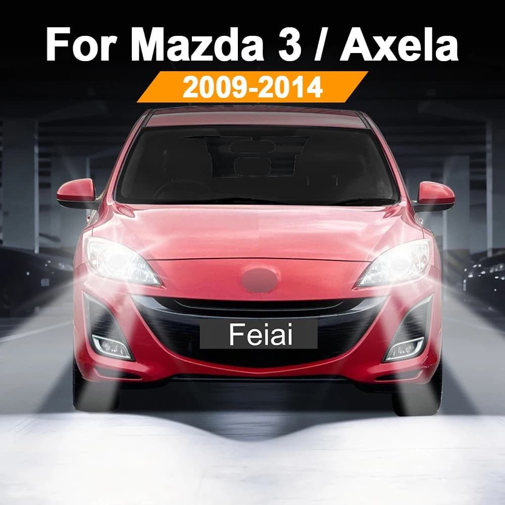 Lampadine LED per fari anteriori Mazda 3 BL Axela, accessori per auto, lampadine per fari 2009 2010 2011 2012 2013 2014, fari LED super luminosi