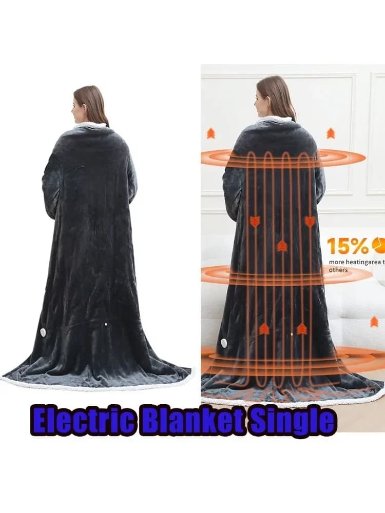 1PCS Auto Off Electric Heating Pad Single Size Smart Temperature Control Blanket for Adult Home Office Warm Throw