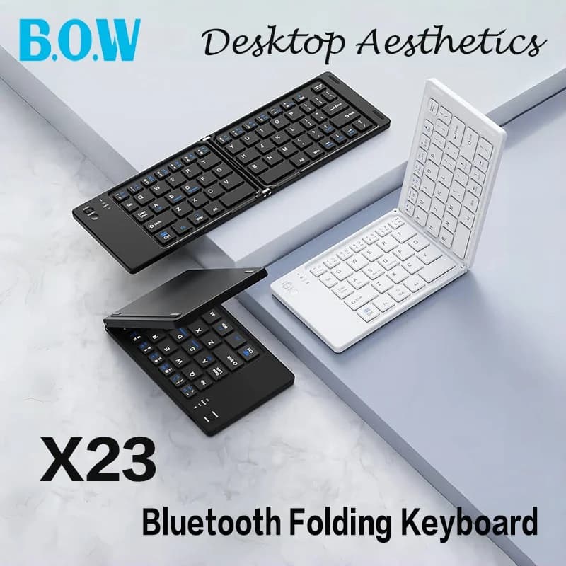 BOL X23 Tastiera Bluetooth pieghevole Tastiera pieghevole portatile da ufficio ultrasottile per donna Versione ricaricabile 67 tasti