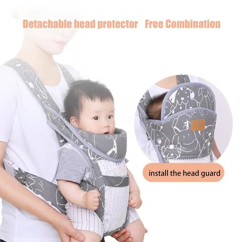 Fascia per marsupio fascia per zaini per canguro neonato con supporto per testa, anca e collo accessori da viaggio per bambini all'aperto