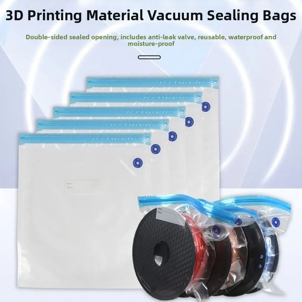 Sealed 3D Printer Filament Storage Bag Dustproof Moisture-Resistant PLA ABS PETG Vacuum Bag Viewable Humidity Resistant
