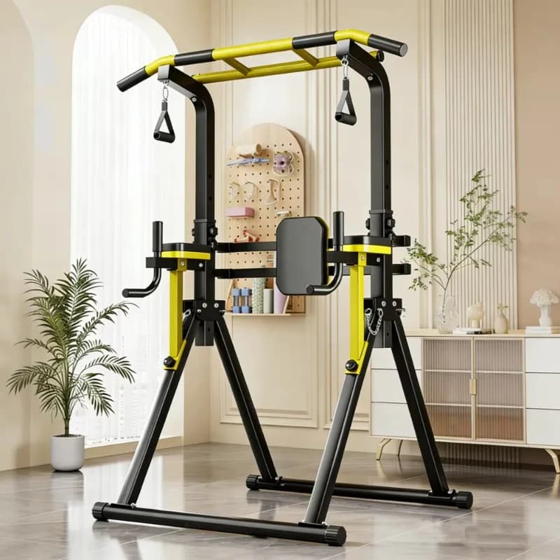 Multifunction Home Gym Strength Training Equipment: Fitness Equipment with Power Tower Dip Station pull-up bar