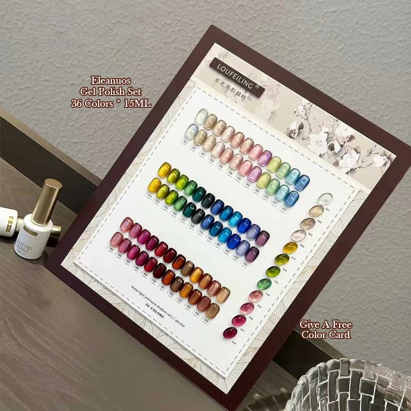 Smalto Gel Magnetico Effetto Occhio di Gatto con 36 Colori, Semipermanente UV LED per Nail Art