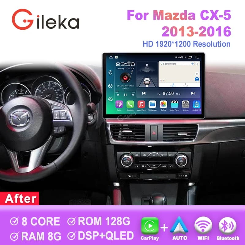 Mazda 13.1 pollici Schermo Carplay Android Per Mazda CX-5 2013 2015 2015 2016 Autoradio Carplay Auto Lettore Multimediale GPS WiFi