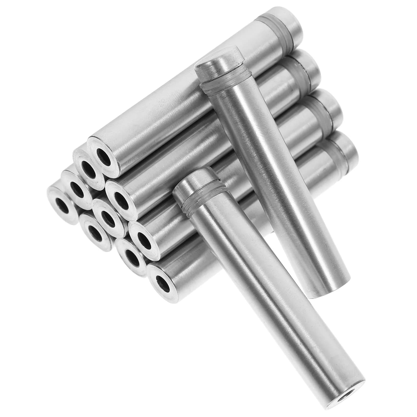 12Pcs Stainless Steel Picture Frame Standoff Screws Wall Mount Brackets Adjustable Acrylic Glass Display Holders Poster Sign