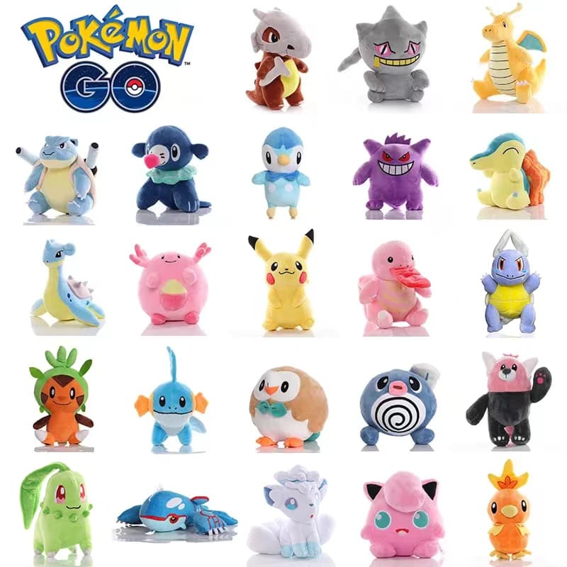 20 centimetri Del Fumetto Pokemon Poliwhirl Pikachu Giocattoli di Peluche Cute Anime Poliwag Mudkip Rowlet Bambole Popplio Chansey Peluche Camera Dector
