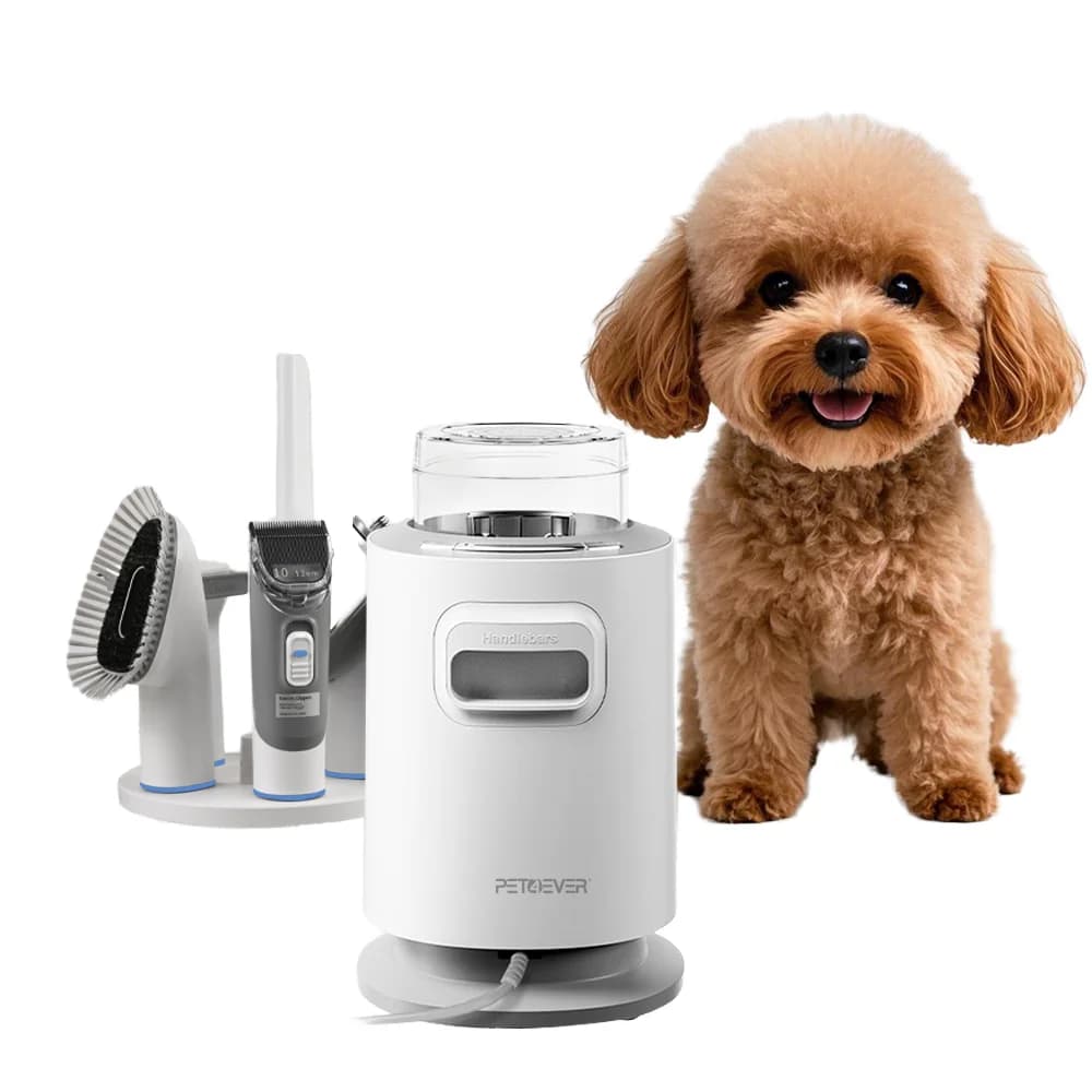 Electric Rechargeable Pet Toiletry Kit 5 in 1 Trimmer for Dogs and Cats Hair dryer and Brushes Instruments Style Cartoon 1