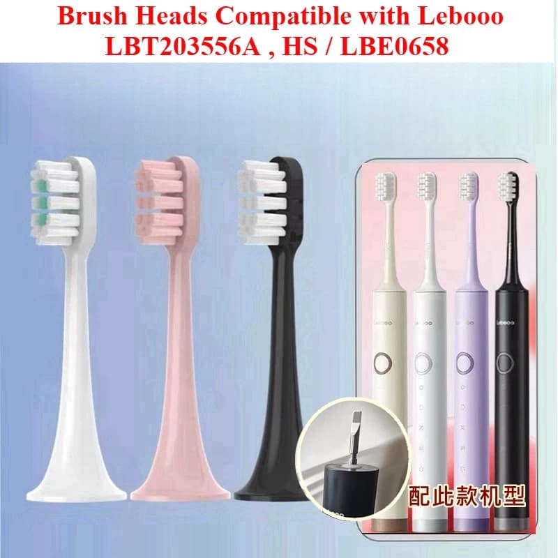 8pcs Replacement Brush Heads Compatible with Lebooo Lebond LBT203556A , LBE0658 Electric Toothbrush,LBT-203556A /HS / LBE0658