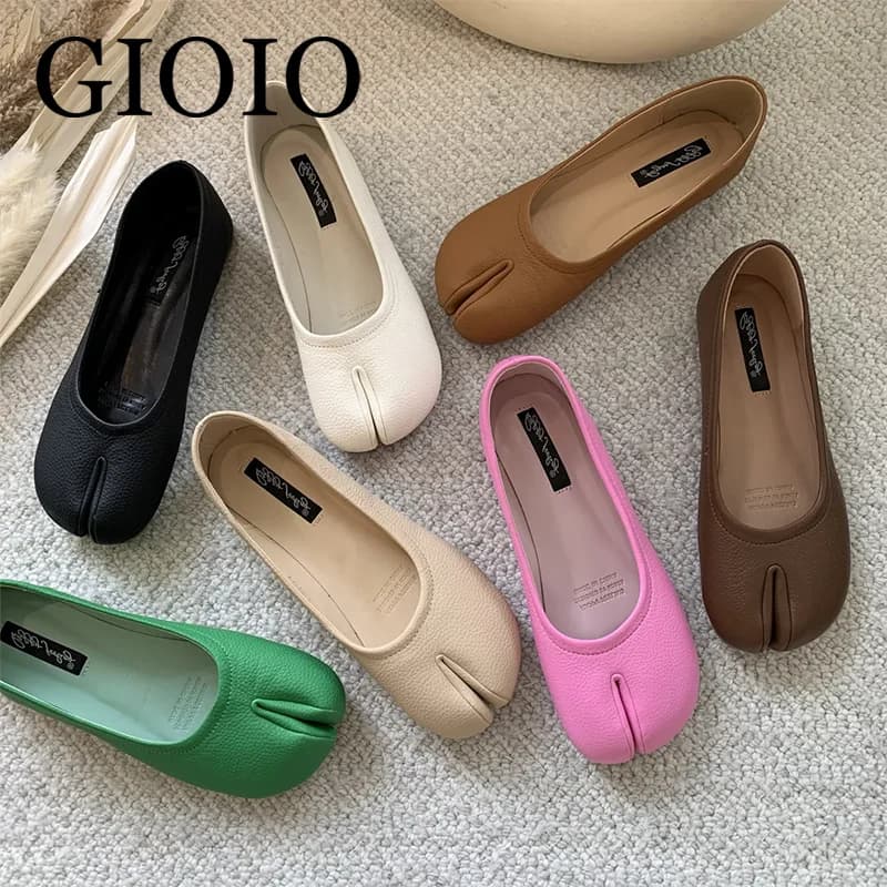 Nuove Scarpe Basse da Donna con Punta Divisa, Eleganti Ballerine Slip-On, Mocassini da Donna con Suola Morbida, Scarpe Casual Tabi Ninja
