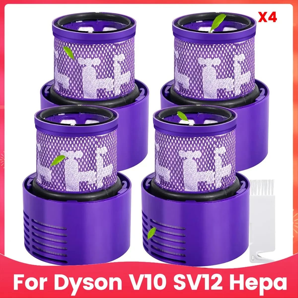 Filtro per aspirapolvere BBNV per Dyson V10 SV12, ricambio filtro Hepa, codice articolo 969082-01