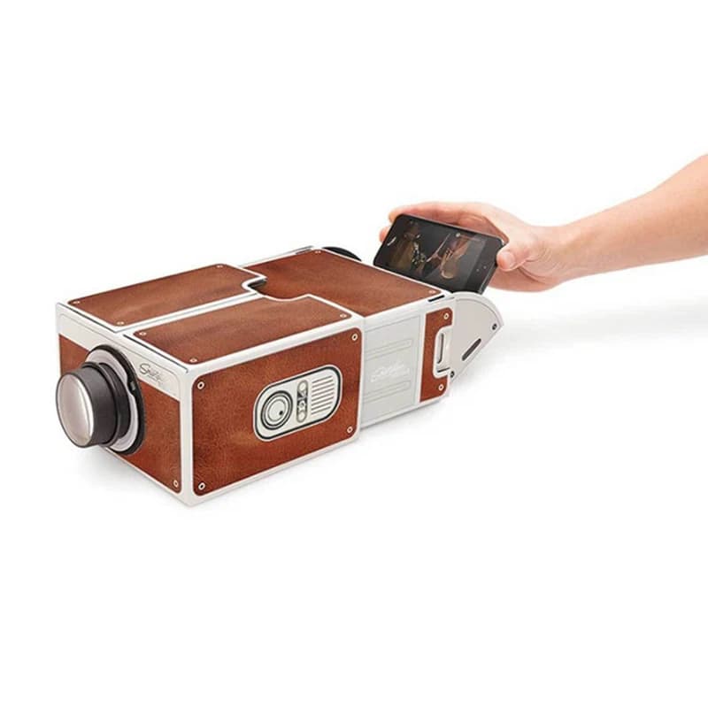 3D Cardboard DIY Projector Mini Projector for Smartphone Light New Mobile Phone Projector Adjustable Portable Cinema