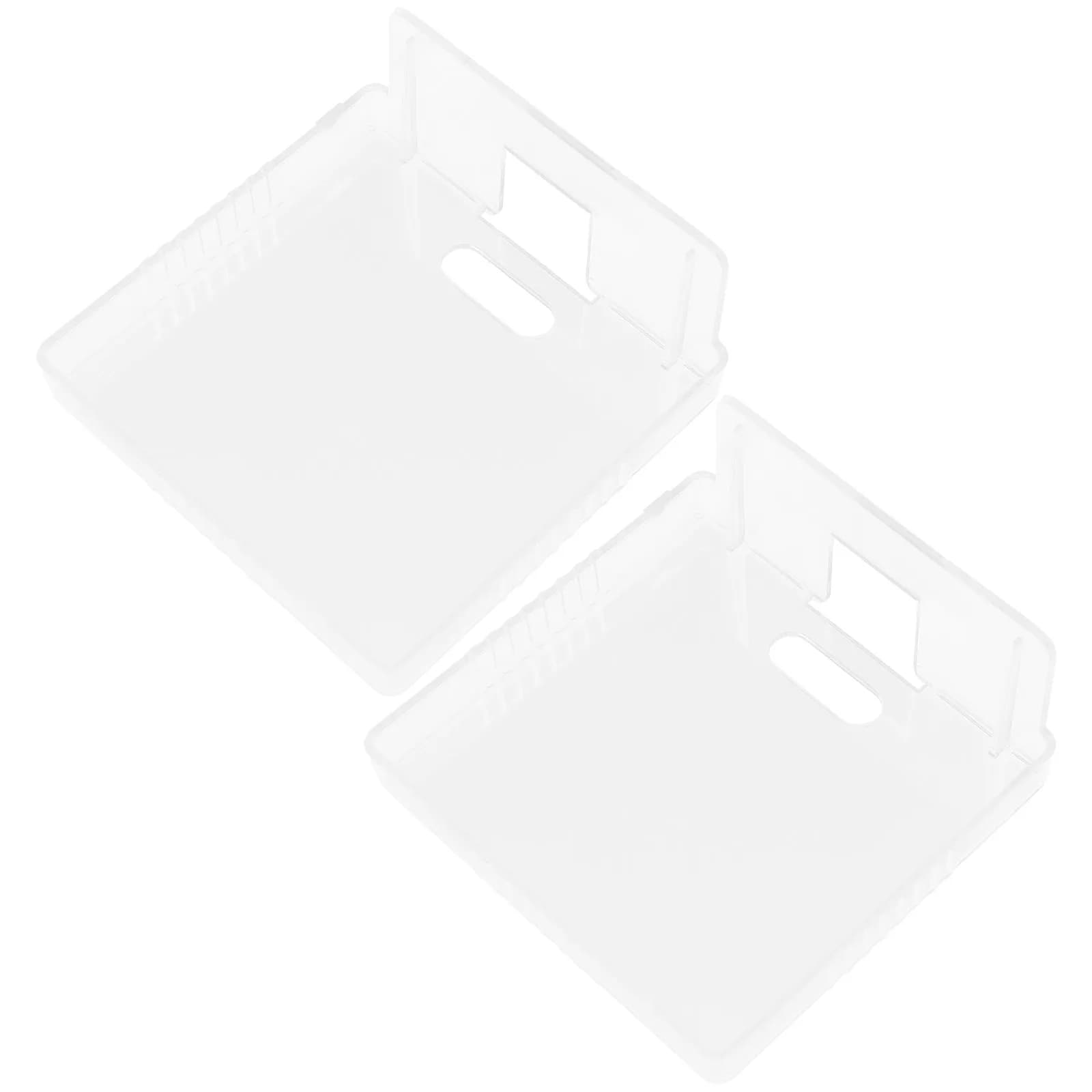 2Pcs No Screw Wall Shelf Transparent Monitor Stand Security Camera Mount Router Holder Small Adhesive Shelf for Room