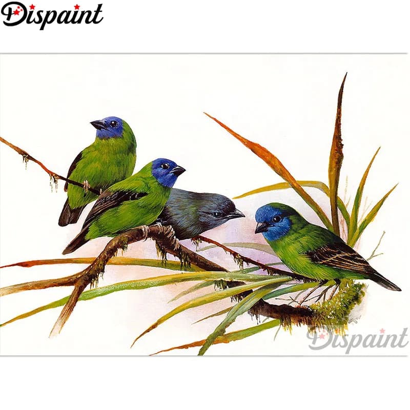Dispaint Full Square/Round Drill 5D DIY Diamond Painting "Animal bird" Embroidery Cross Stitch 3D Home Decor Gift A12308