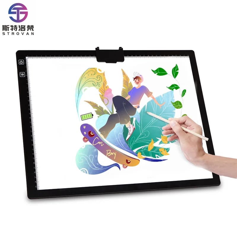 Tavoletta grafica A3-D40 Tavoletta luminosa da disegno a LED wireless 5V Tabellone per schizzi per tatuaggi Scatola luminosa dimmerabile regolabile