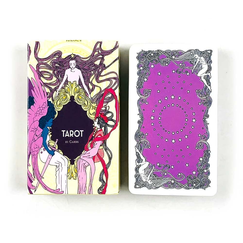 Nuove Carte dei Tarocchi: Mazzo da 81 Carte, Carte Oracolo per Gioco di Società, Divinazione del Destino, Meditazione, Giochi da Tavolo per Donne