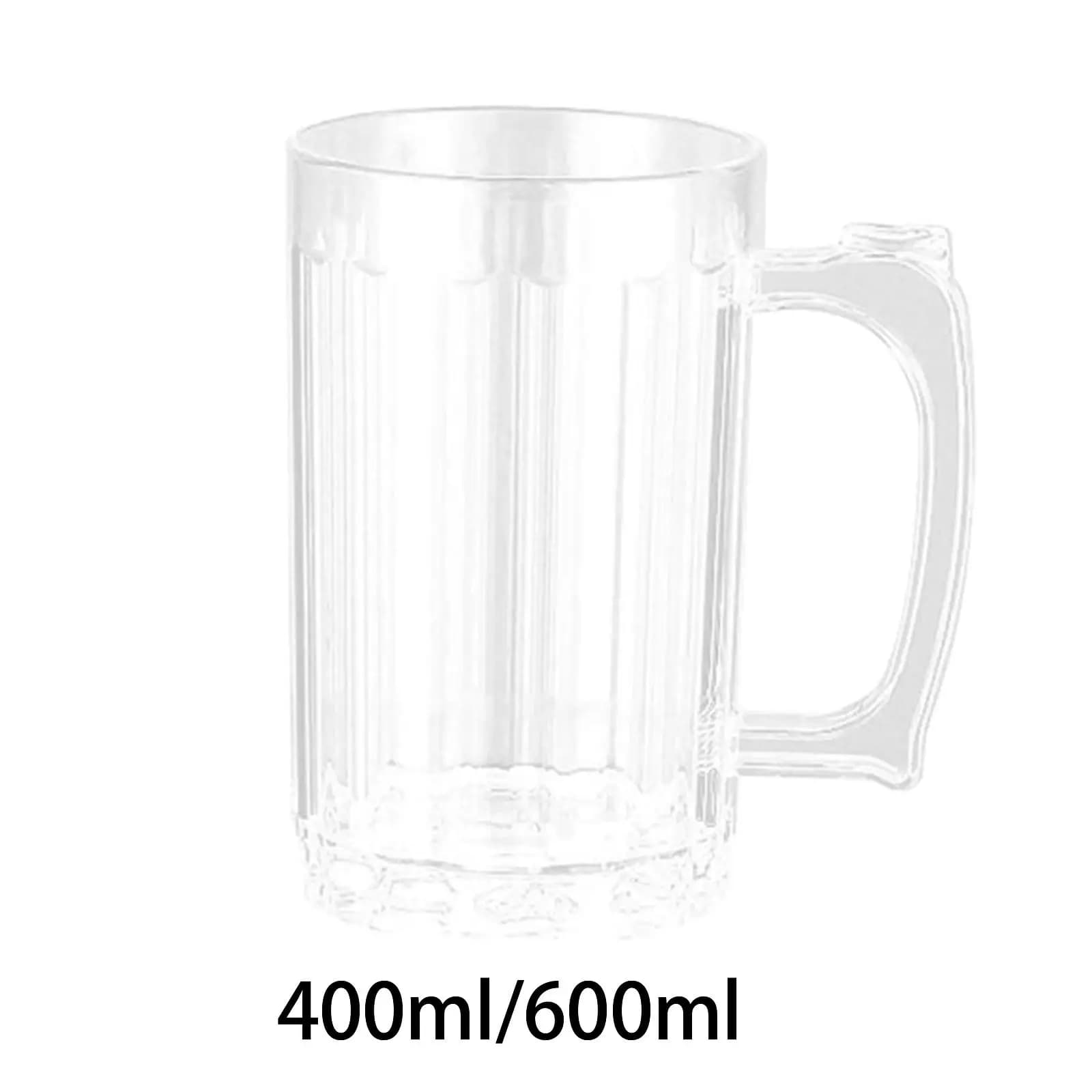 Boccale di birra in acrilico trasparente infrangibile infrangibile tazza per bevande bicchieri riutilizzabili per la casa della festa del ristorante