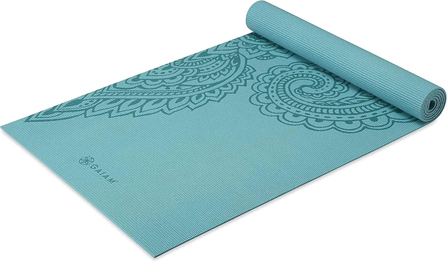 Tappetino Yoga Premium Spessore 5mm Antiscivolo per Esercizi e Fitness, Yoga, Pilates e Allenamenti a Terra 68x24in