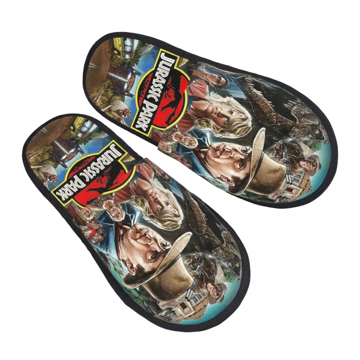 Pantofole pelose invernali Jurassic Park Dinosaur World Accessori Pantofole in pelliccia per la casa Scivoli Scivoli antiscivolo accoglienti per camera da letto