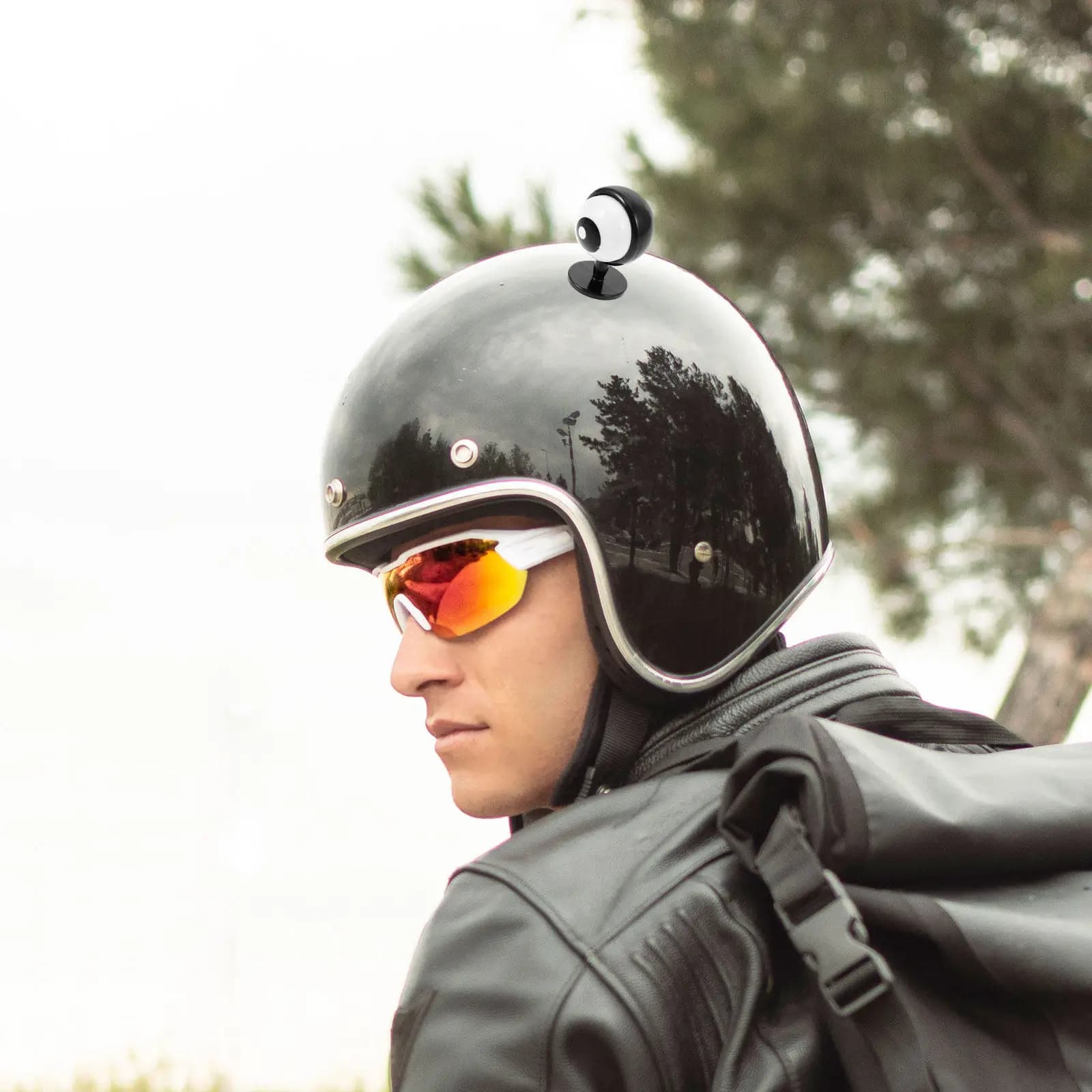 Decorazioni per Occhi, Corna Adesive per Moto, Accessori Carini ed Eleganti per Caschi da Moto, Sci e Bici