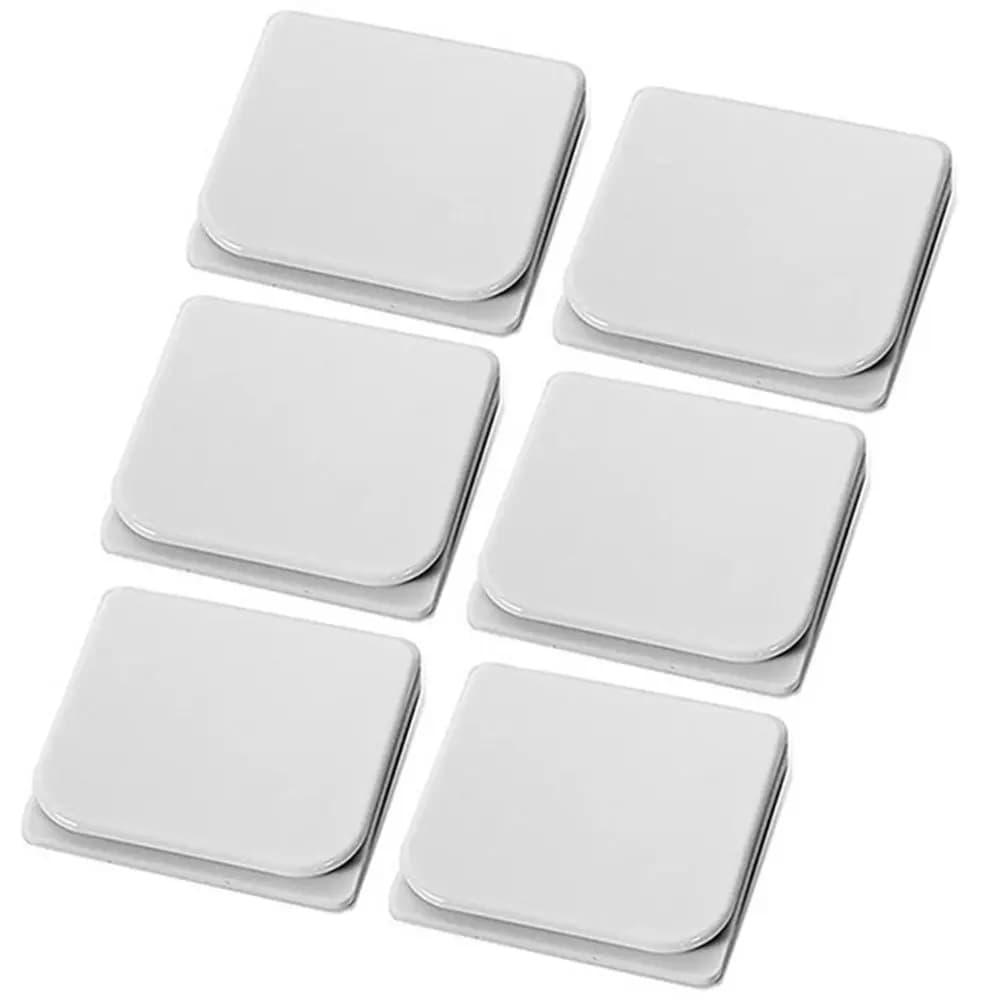 6 Pezzi Clip per Tenda Doccia Antivento Adesivi, Supporti Autoadesivi per Tende da Bagno, Clip Antispruzzo per Rivestimento Doccia per Vasca