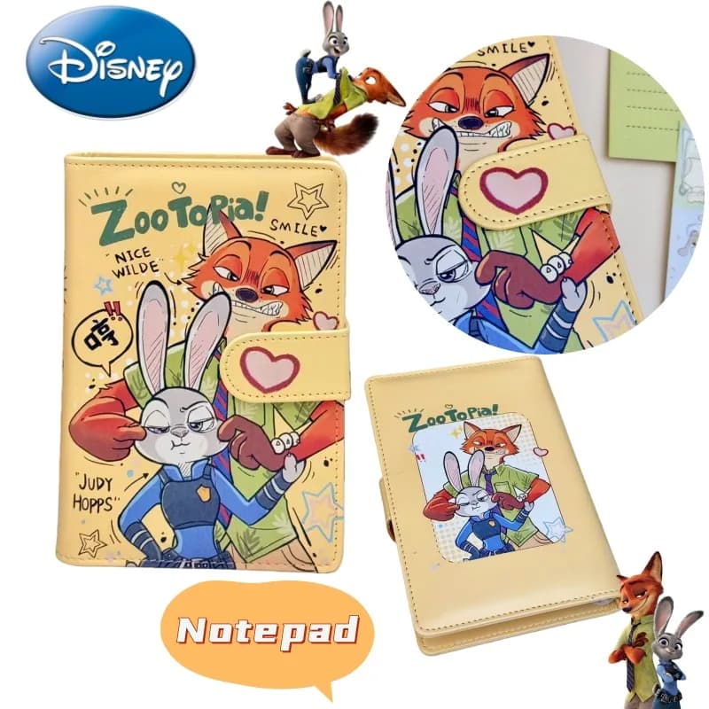 Nuovo personaggio dei cartoni animati Disney Zootopia Judy Nick creativo regalo di cancelleria per studenti con chiusura magnetica ad alta aspetto