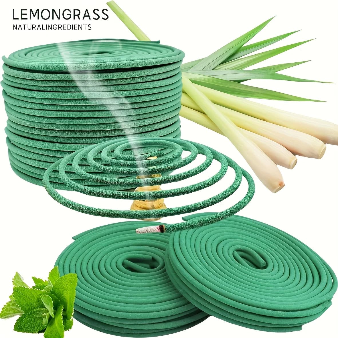 22/42/72 essential oil coil for outdoor use - Aromatherapy with citronella, rosemary, mint - Burning time of 3-4 hours - Ideal for swimming pool, terrace, porch, terrace, camping and hiking, camping accessories | Spiral coil design | Slow combustion coil