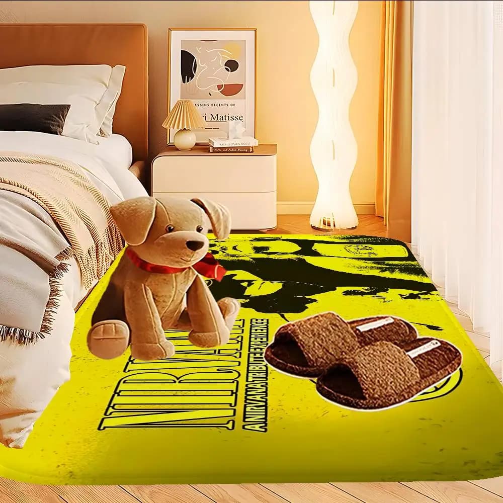 Tappeto per corridoio N-NirvanaS, stile INS, morbido, per camera da letto, lavanderia, antiscivolo, per zona comodino