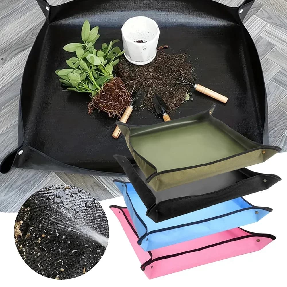 75×75cm Garden Planting Mat Flower Pot Plant Repotting Mat Reusable Foldable Gardening Transplanting Mat Succulent Plant Pad