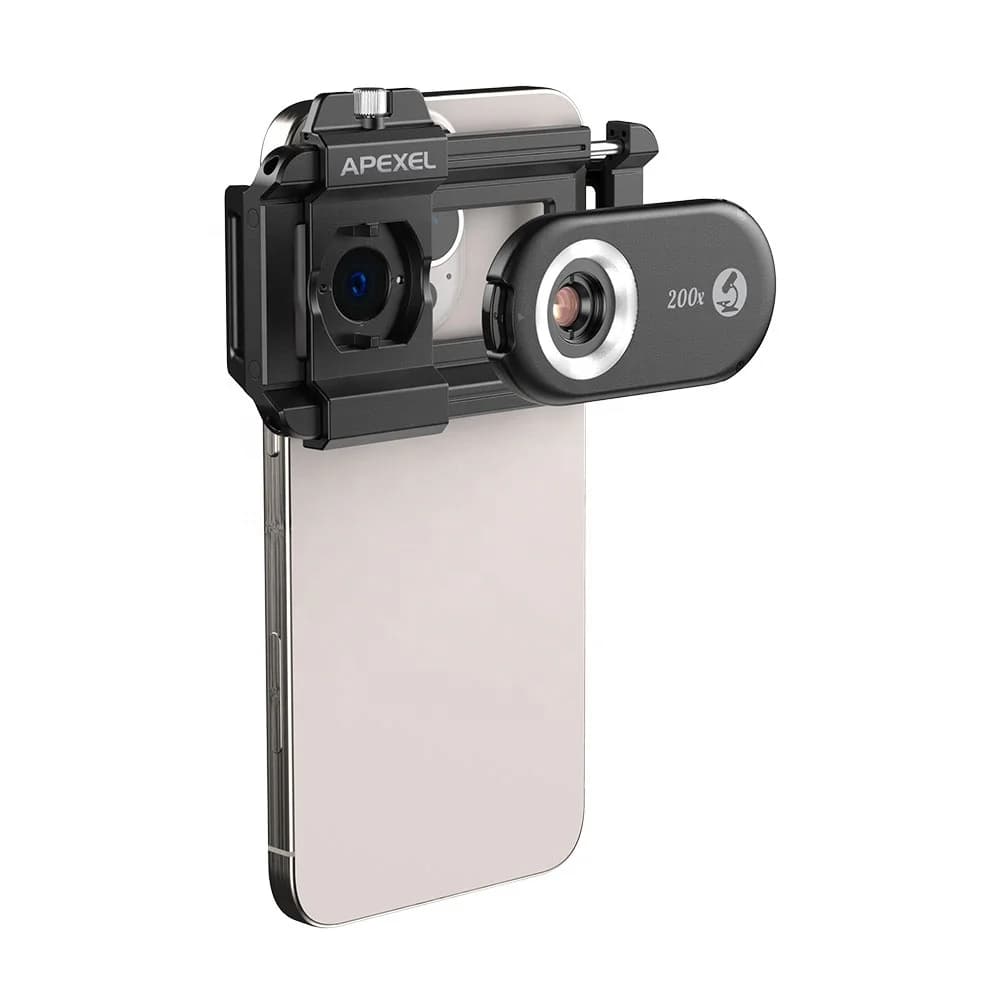 Obiettivo per microscopio per telefono Microobiettivo per telefono 200X Mini microscopio digitale tascabile Accessori per fotocamera con microobiettivo per smartphone portatile