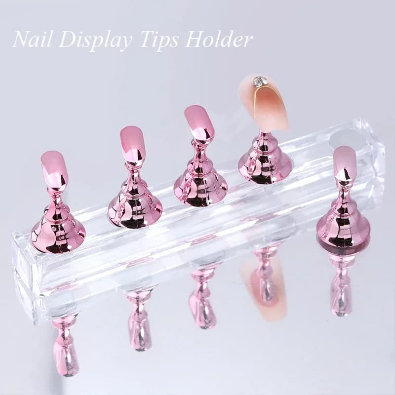 5 pezzi scacchi borad punte magnetiche per unghie pratica espositore supporto per nail art acrilico smalto gel UV che mostra strumenti per manicure