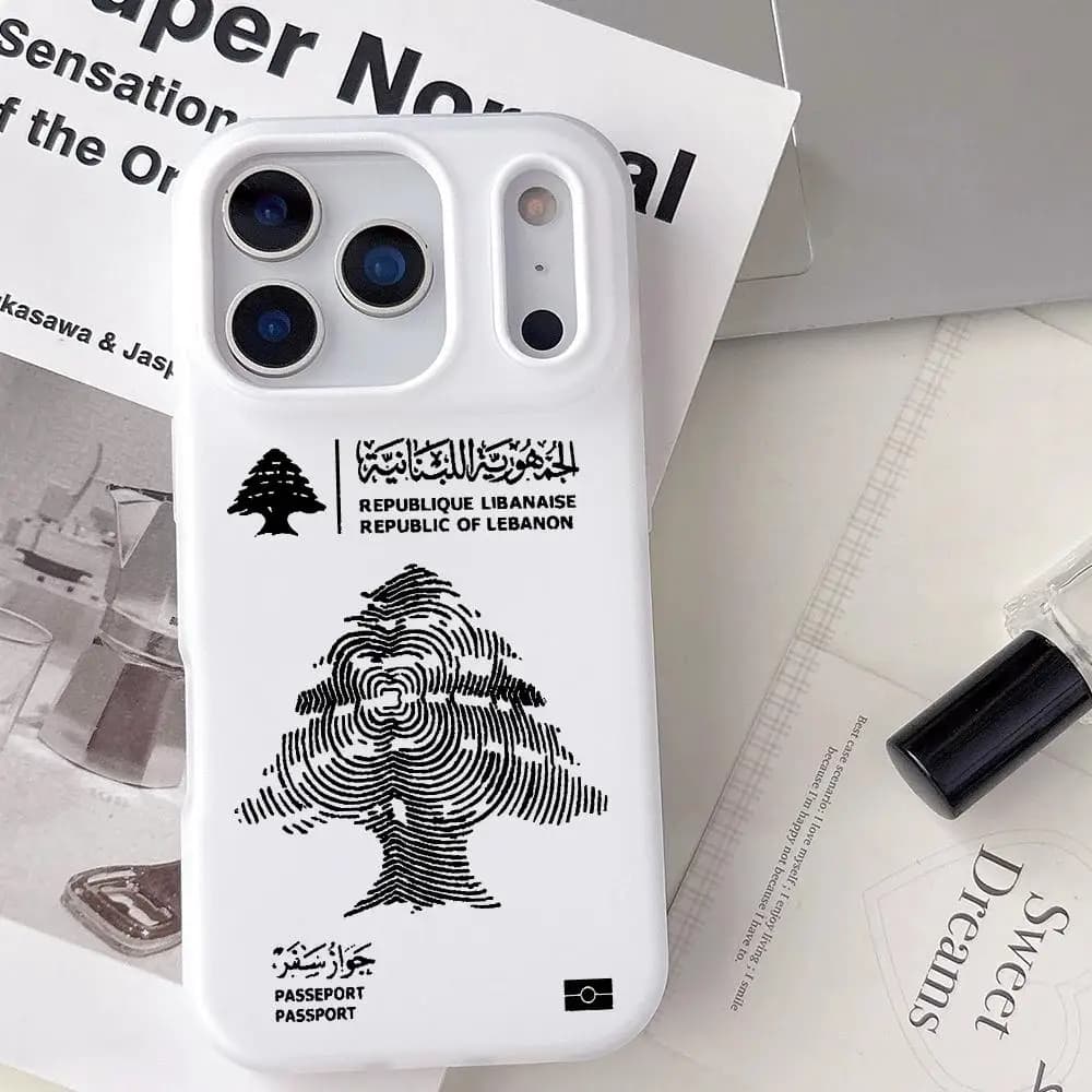 Custodia per passaporto Libano per iPhone 17 16 15 14 13 12 Pro Max Plus Custodia protettiva in TPU morbido antiurto in gelatina trasparente