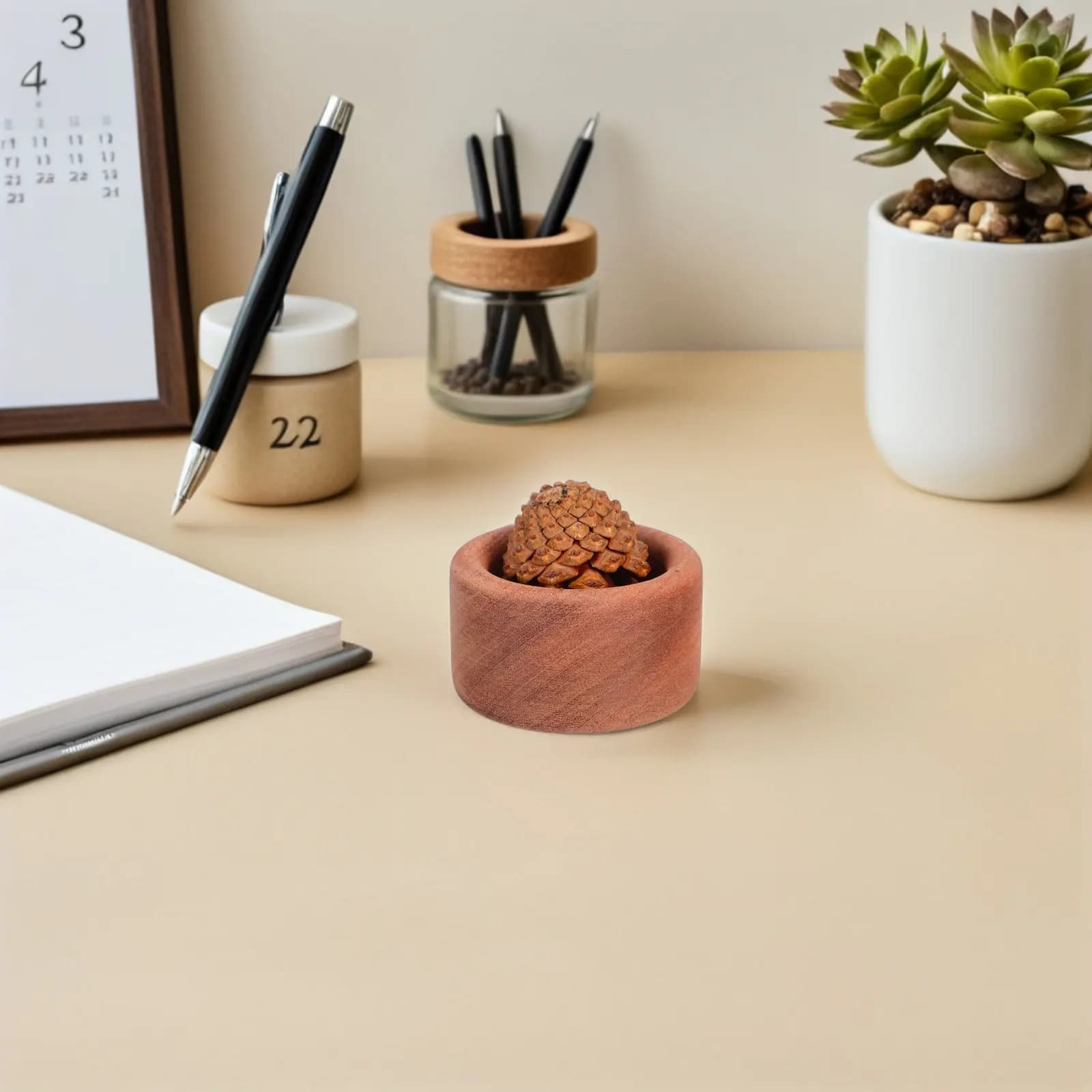 Set di 3 Diffusori di Oli Essenziali in Legno, Piccoli Diffusori Passivi Rotondi Portatili per Aromaterapia, Casa, Auto, Ufficio, Bagno